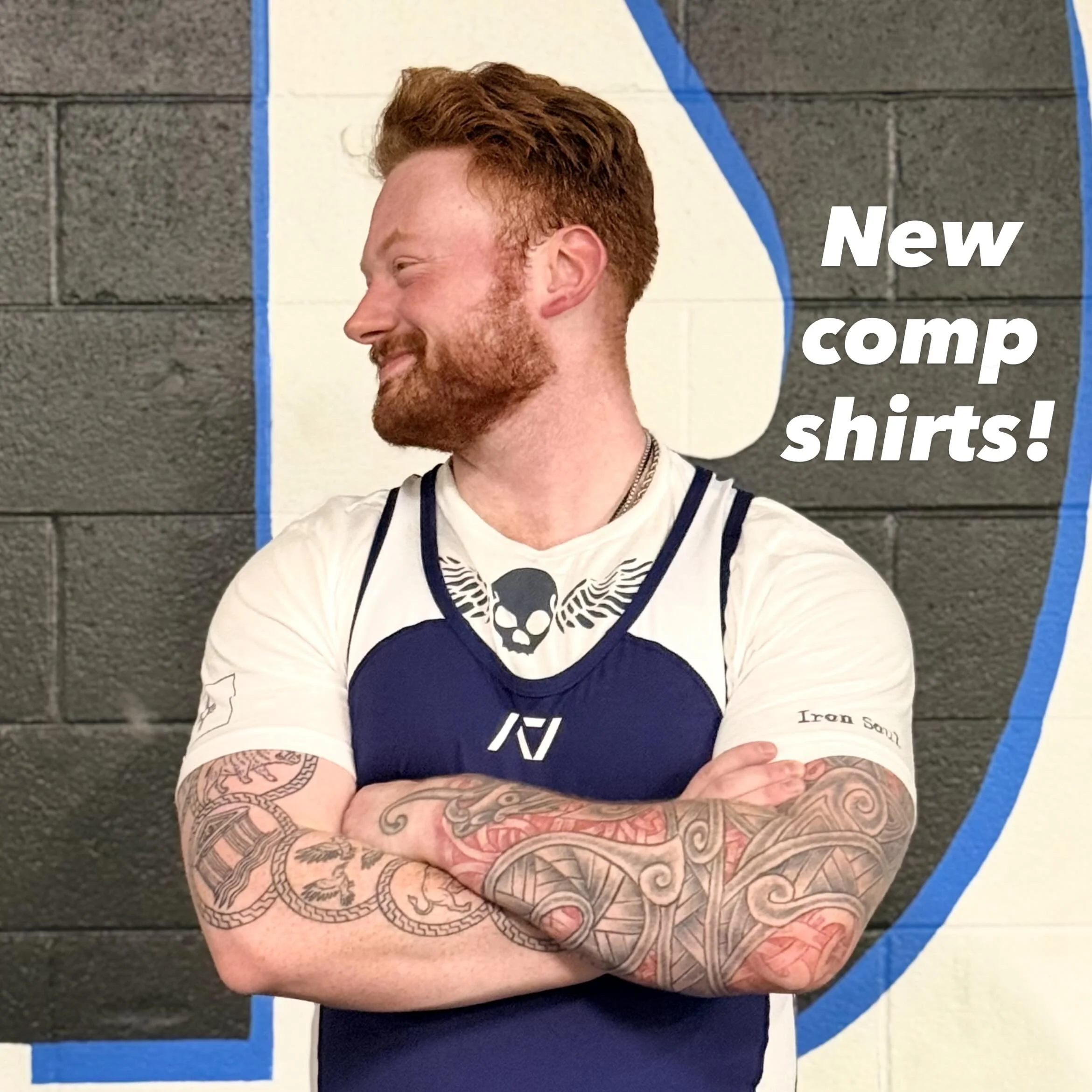 Treat yo self to the new Iron Soul comp shirt!

Fits under any singlet and, of course, can also just be worn for fashion.

Limited run of these&hellip; once they&rsquo;re gone, they&rsquo;re gone. Grab yours at the gym!