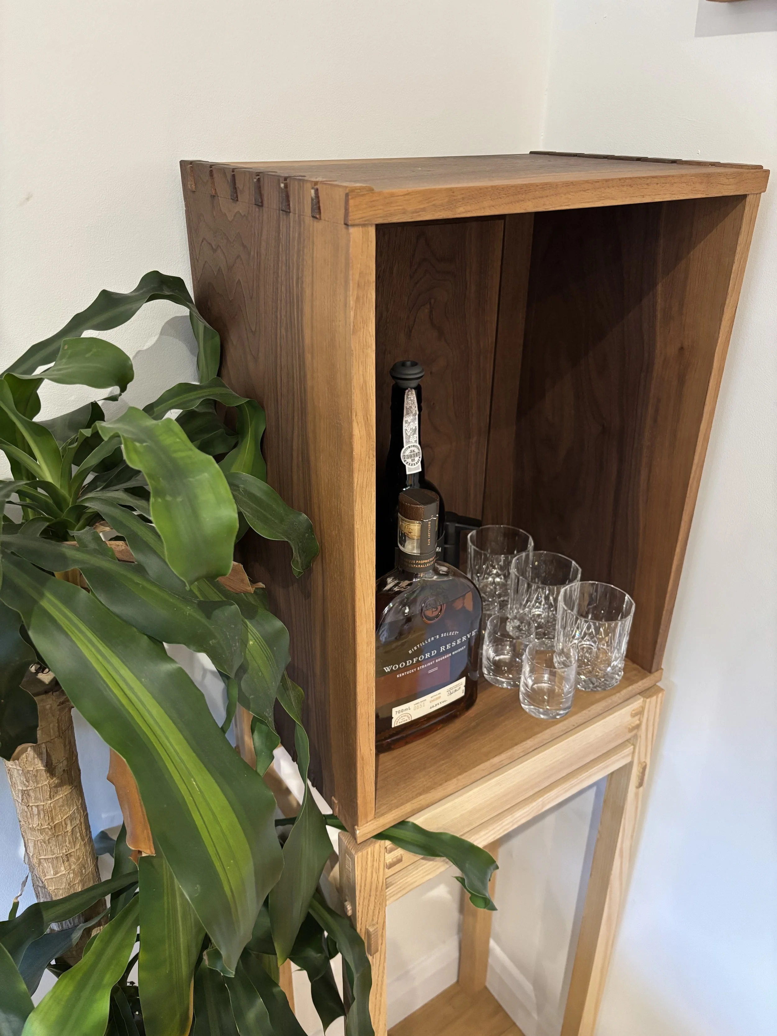 Walnut and Ash Japanese Cabinet