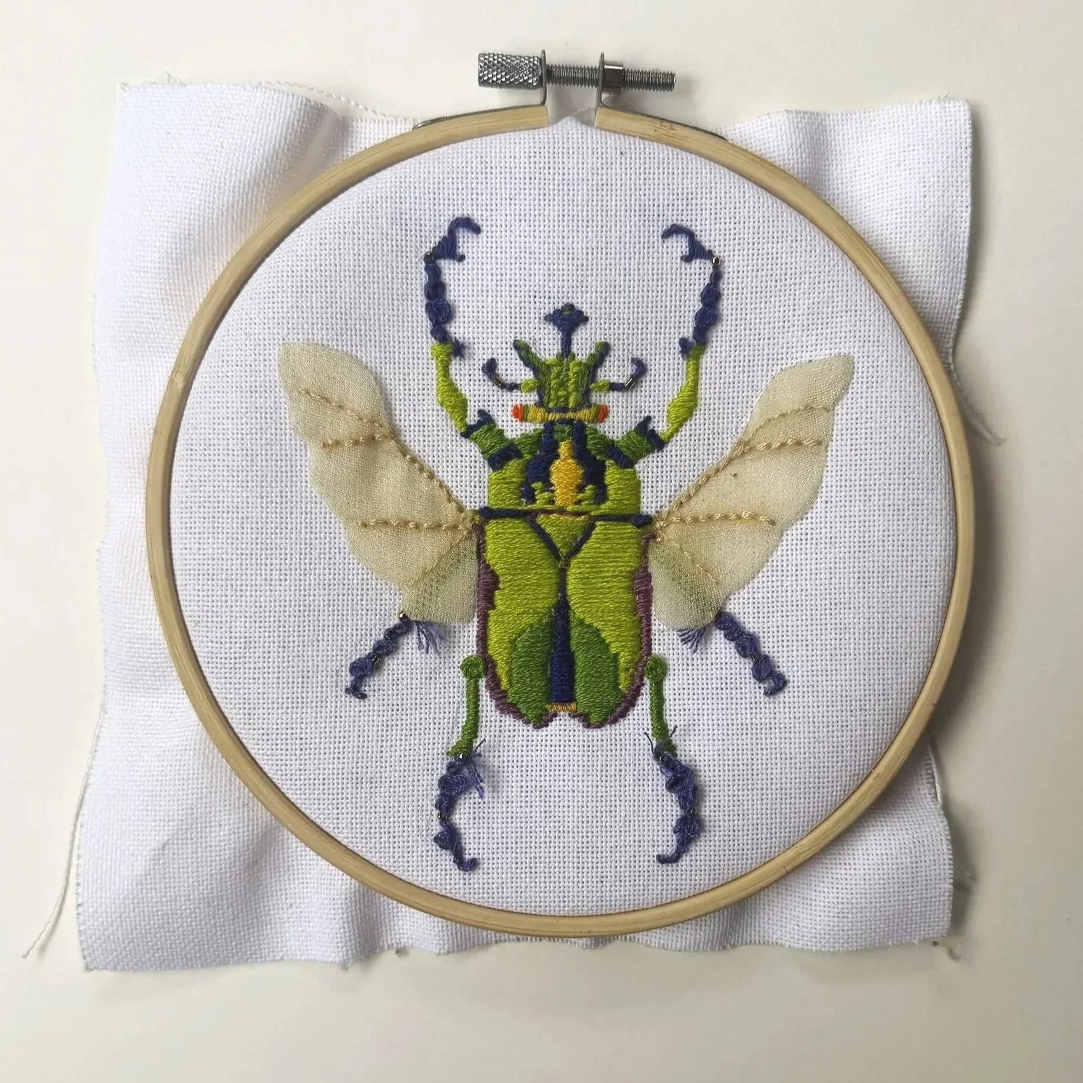 Scarab  |  6" Diameter Embroidery