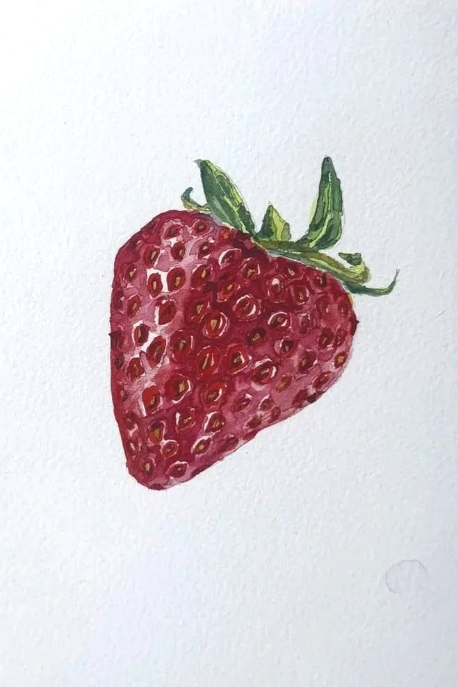Strawberry | 4" x 6" Watercolor 