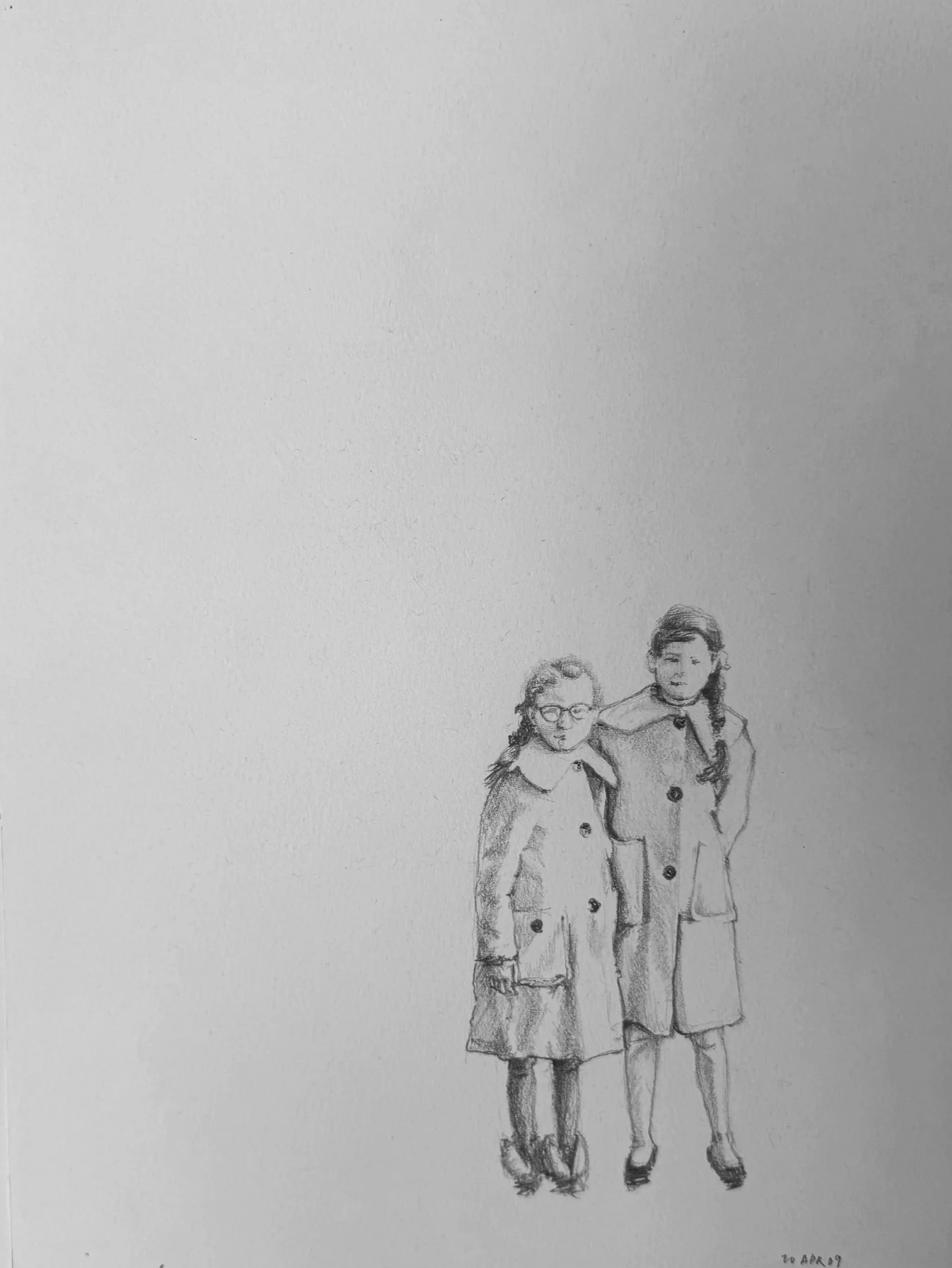 Sisters | 9" x 12" Graphite