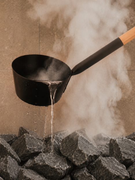 Sauna ladle and steam