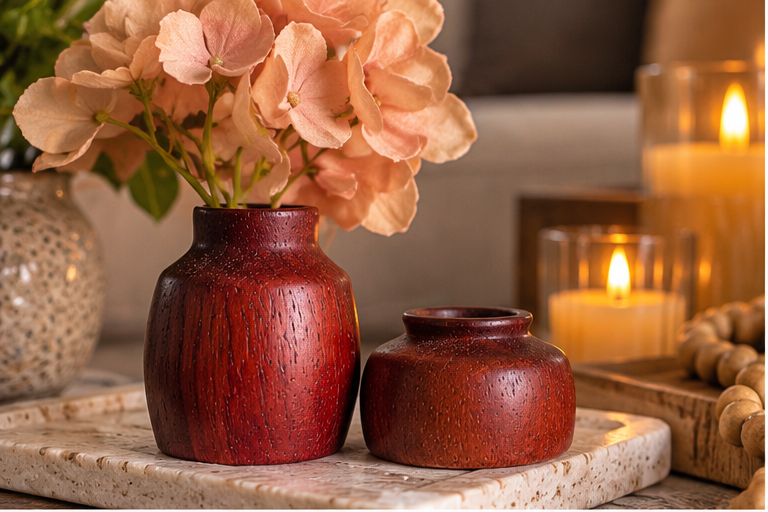 Padauk Mini Vases