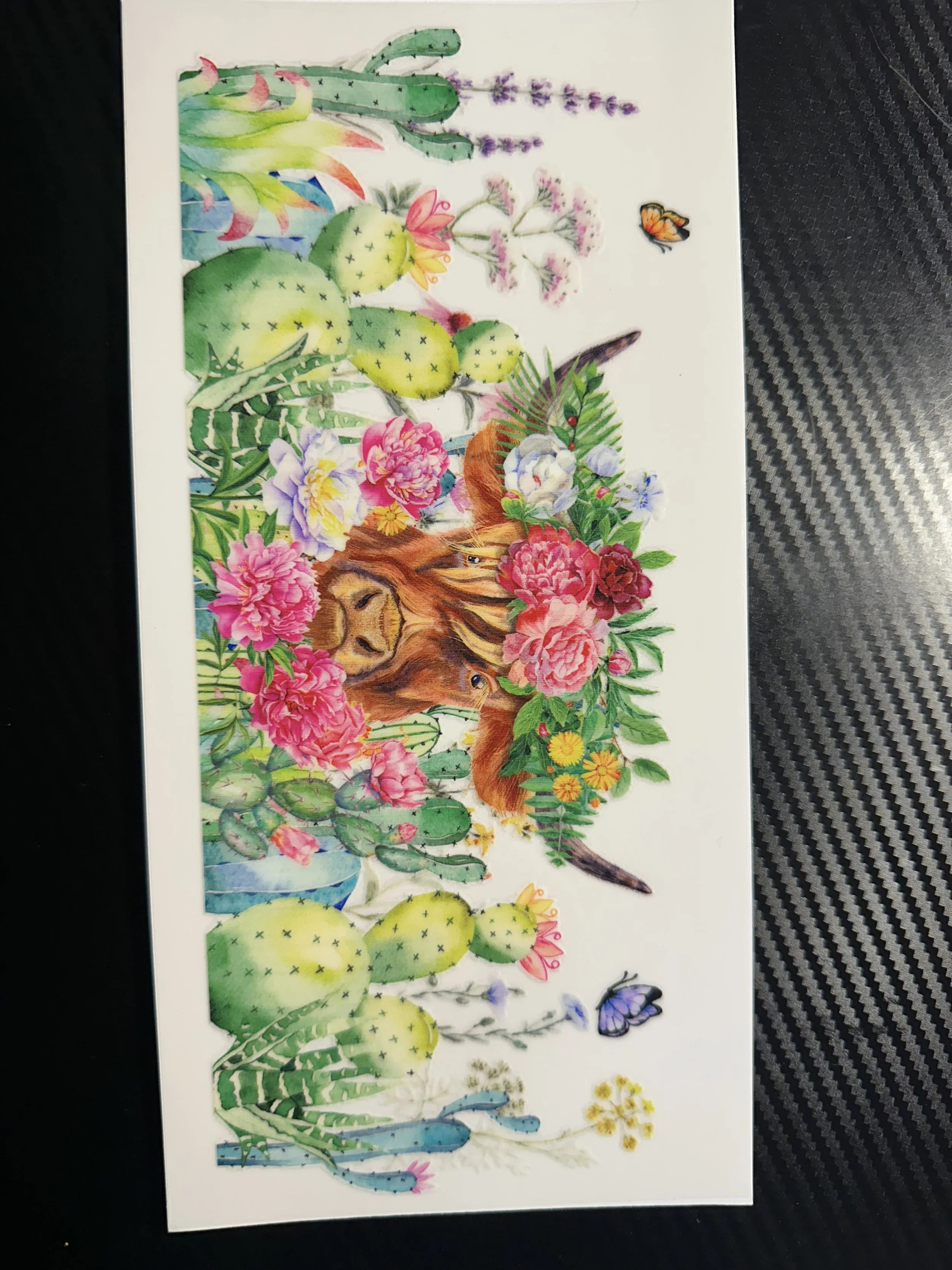 Cow with flowers