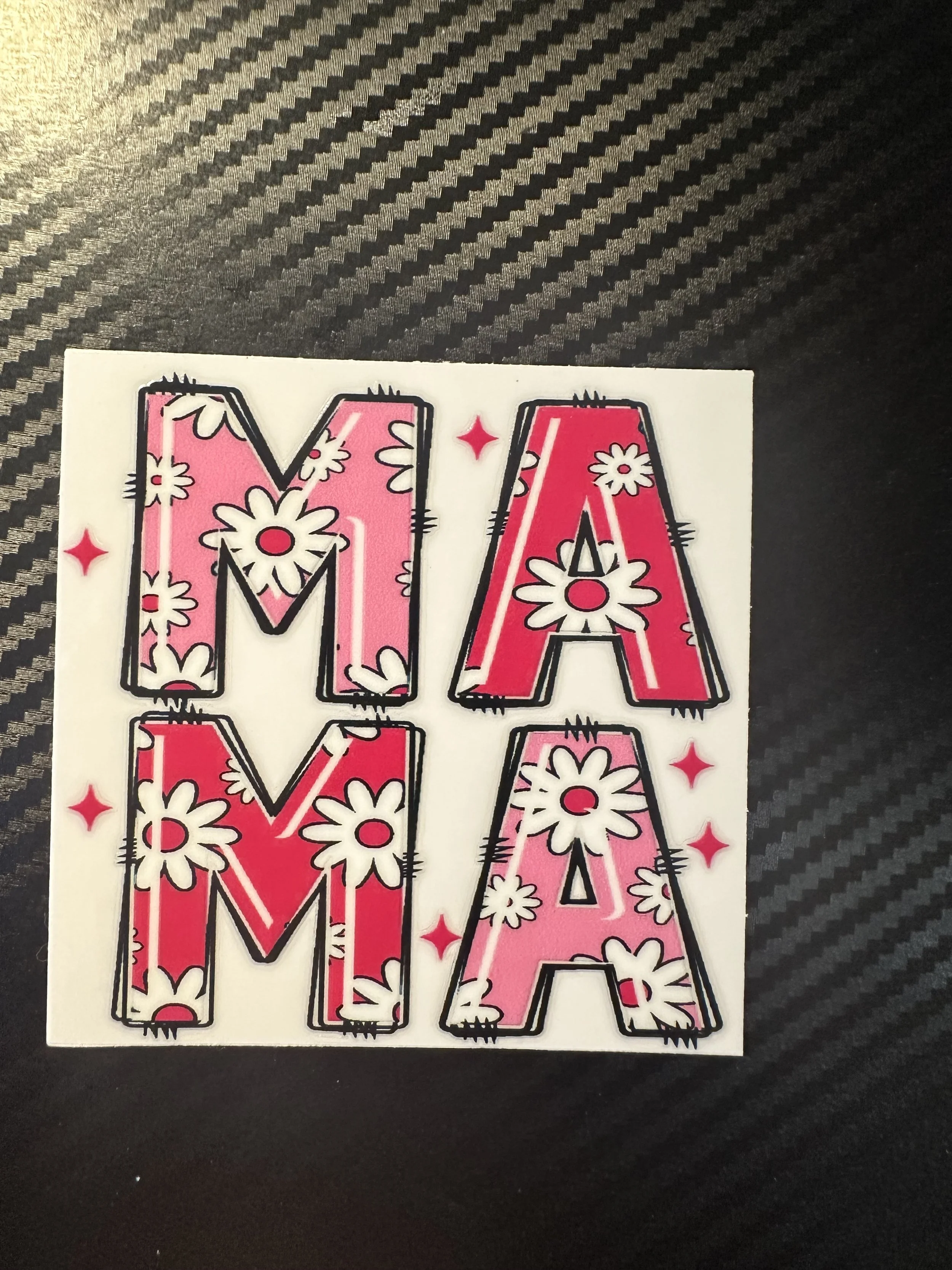 Mama pink with flowers