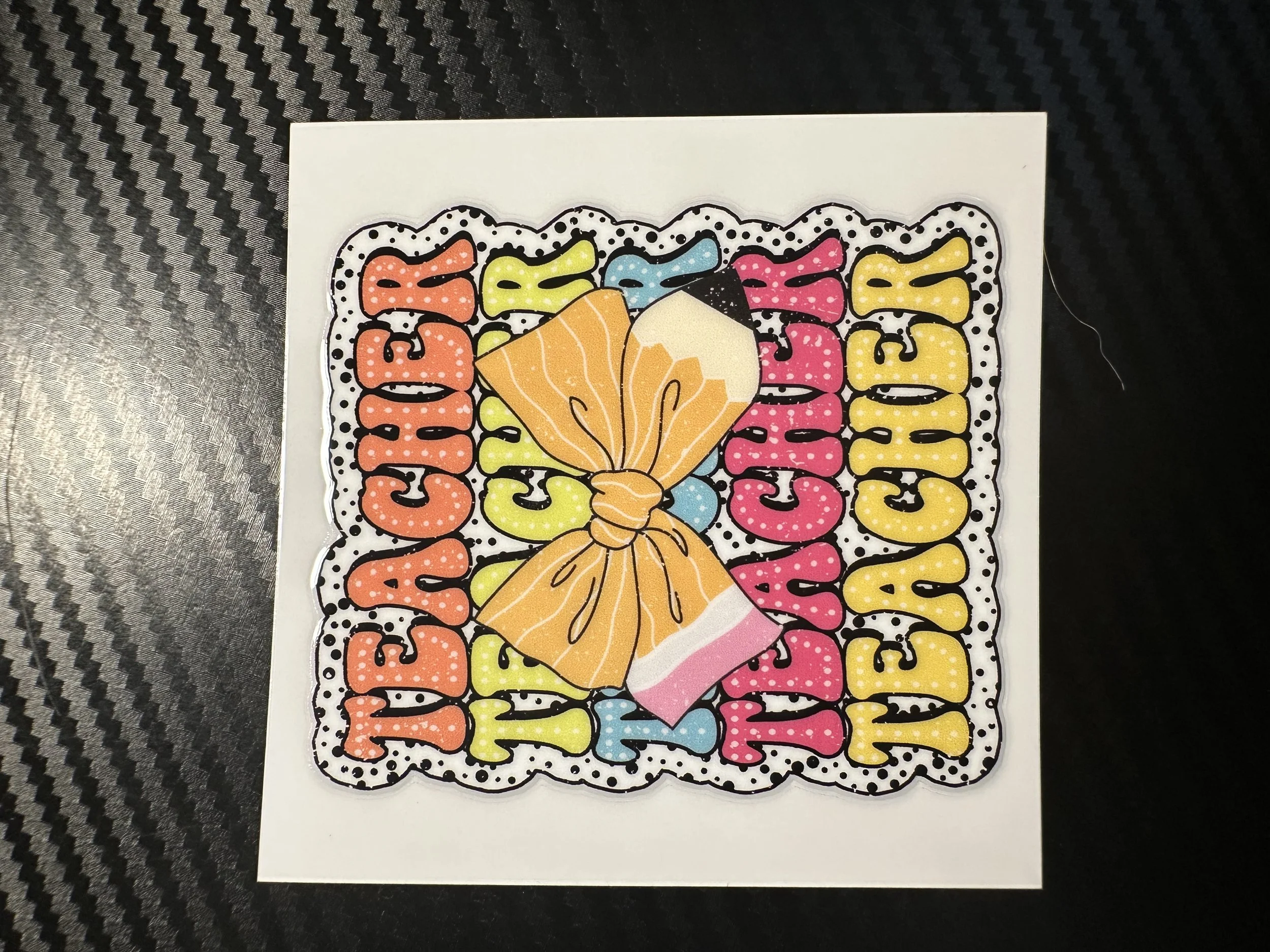 Teacher with  bow pencil