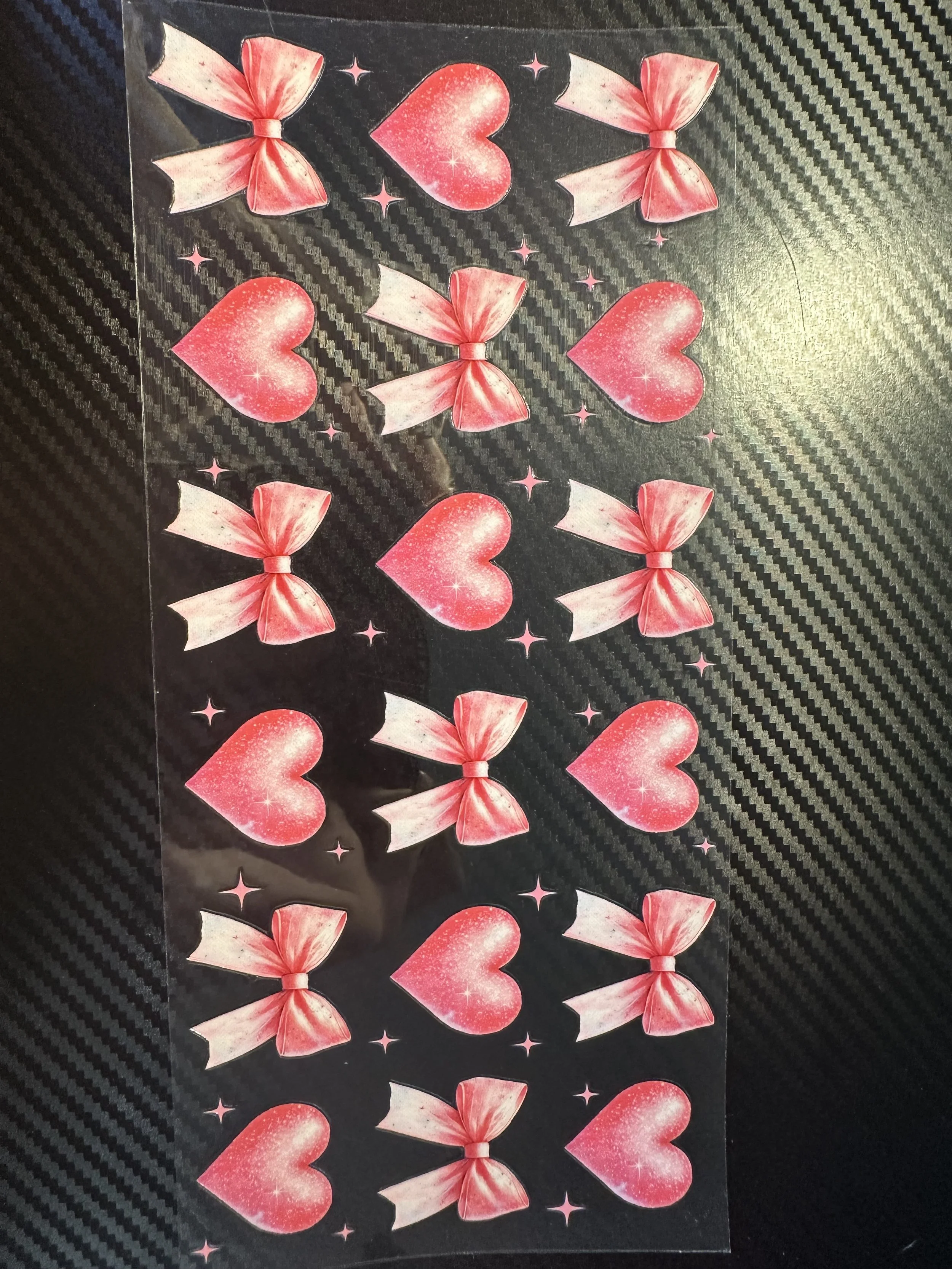 Pink bows and hearts