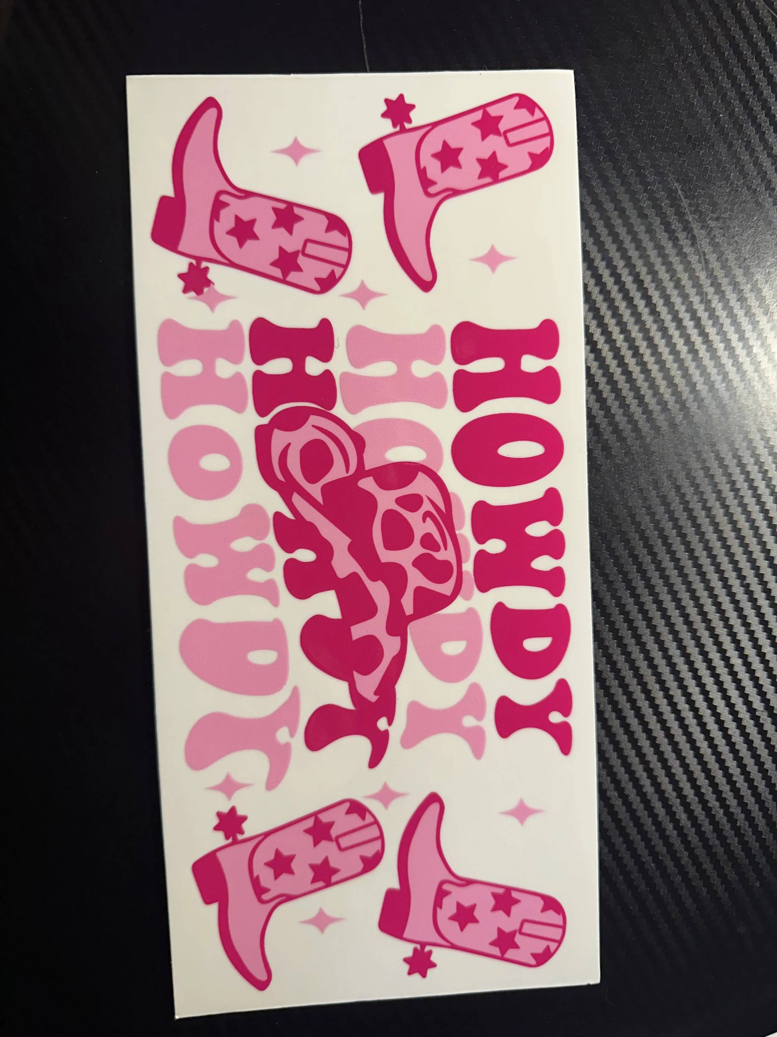 Pink howdy with boot
