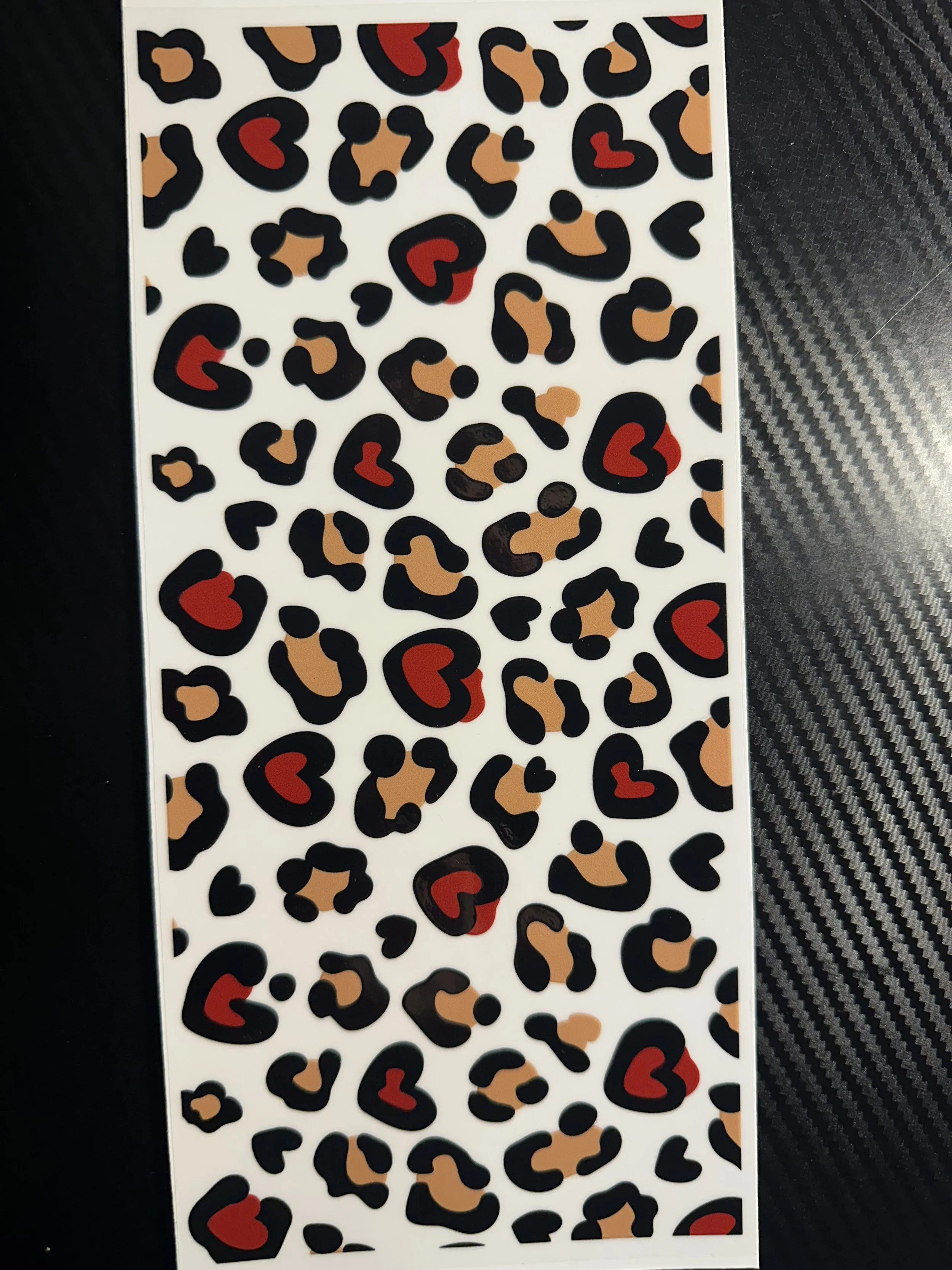Red and tan cheetah print