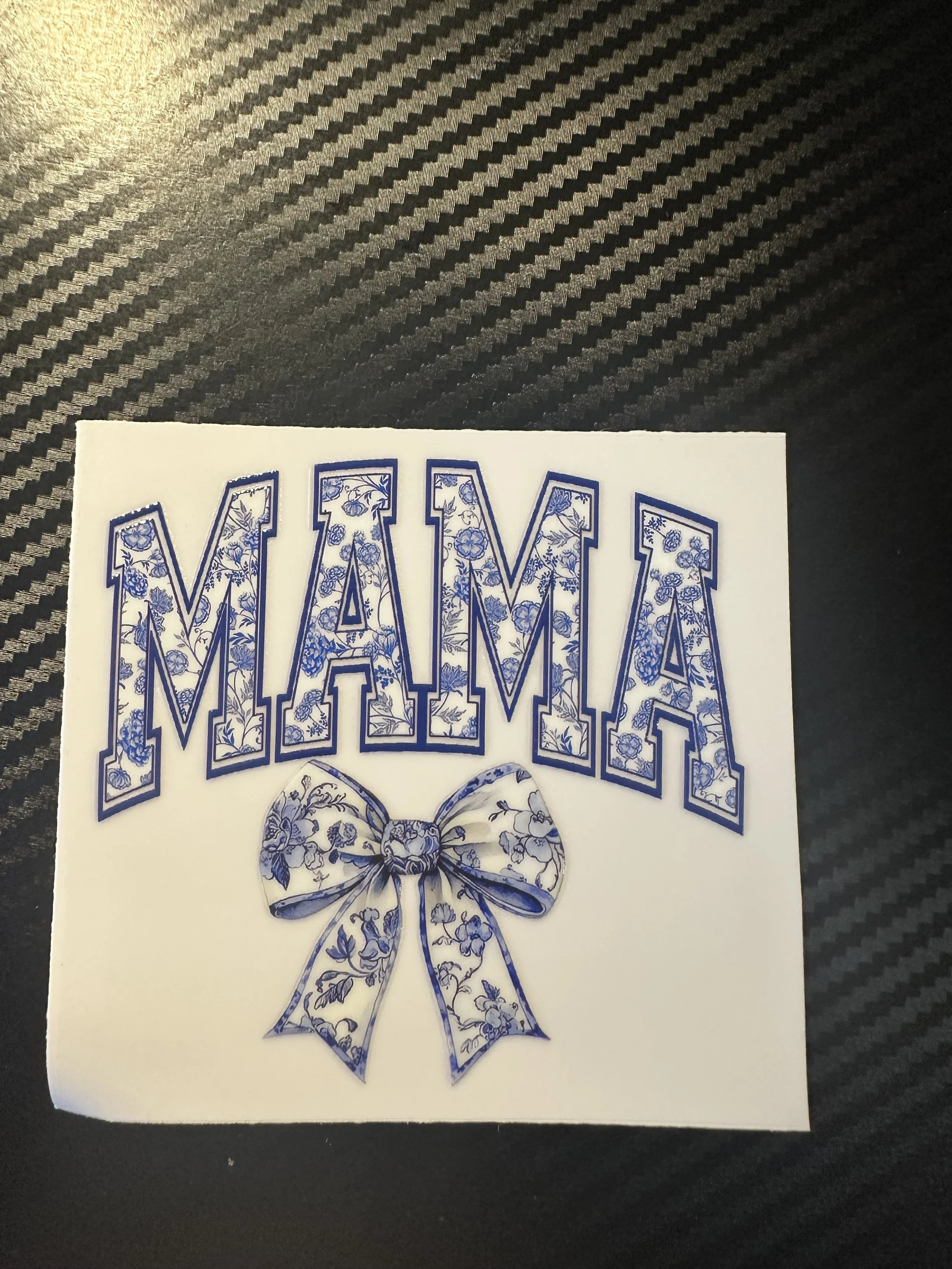 Blue bow mama