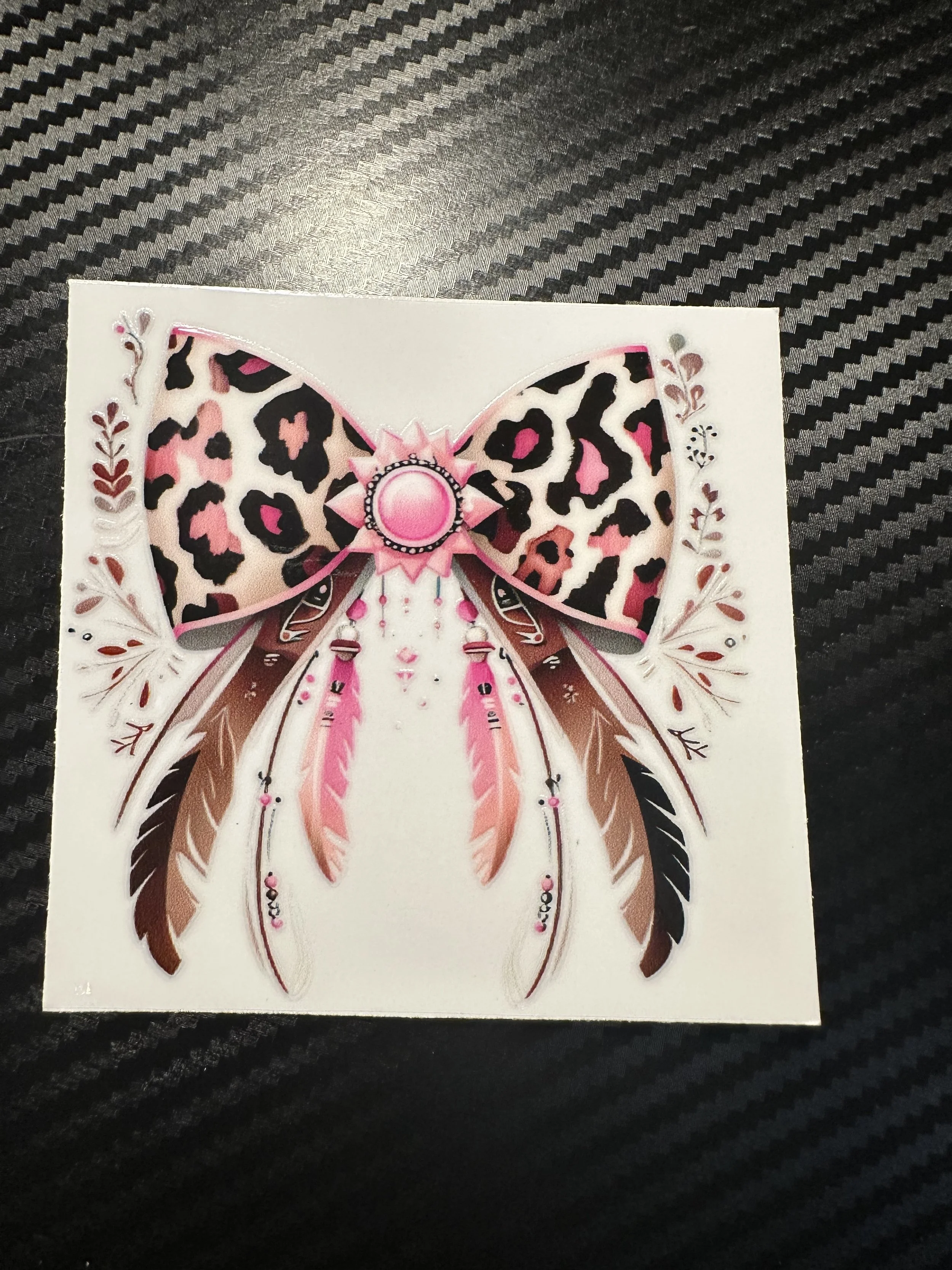 Cheetah pink bow