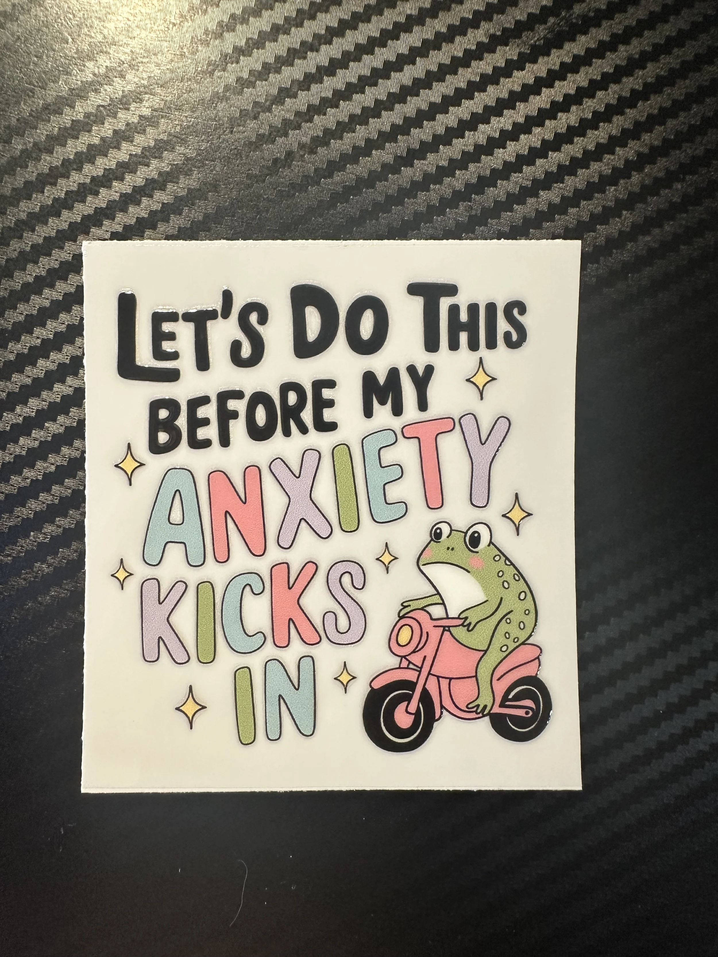Lets do this before my anxiety kicks in