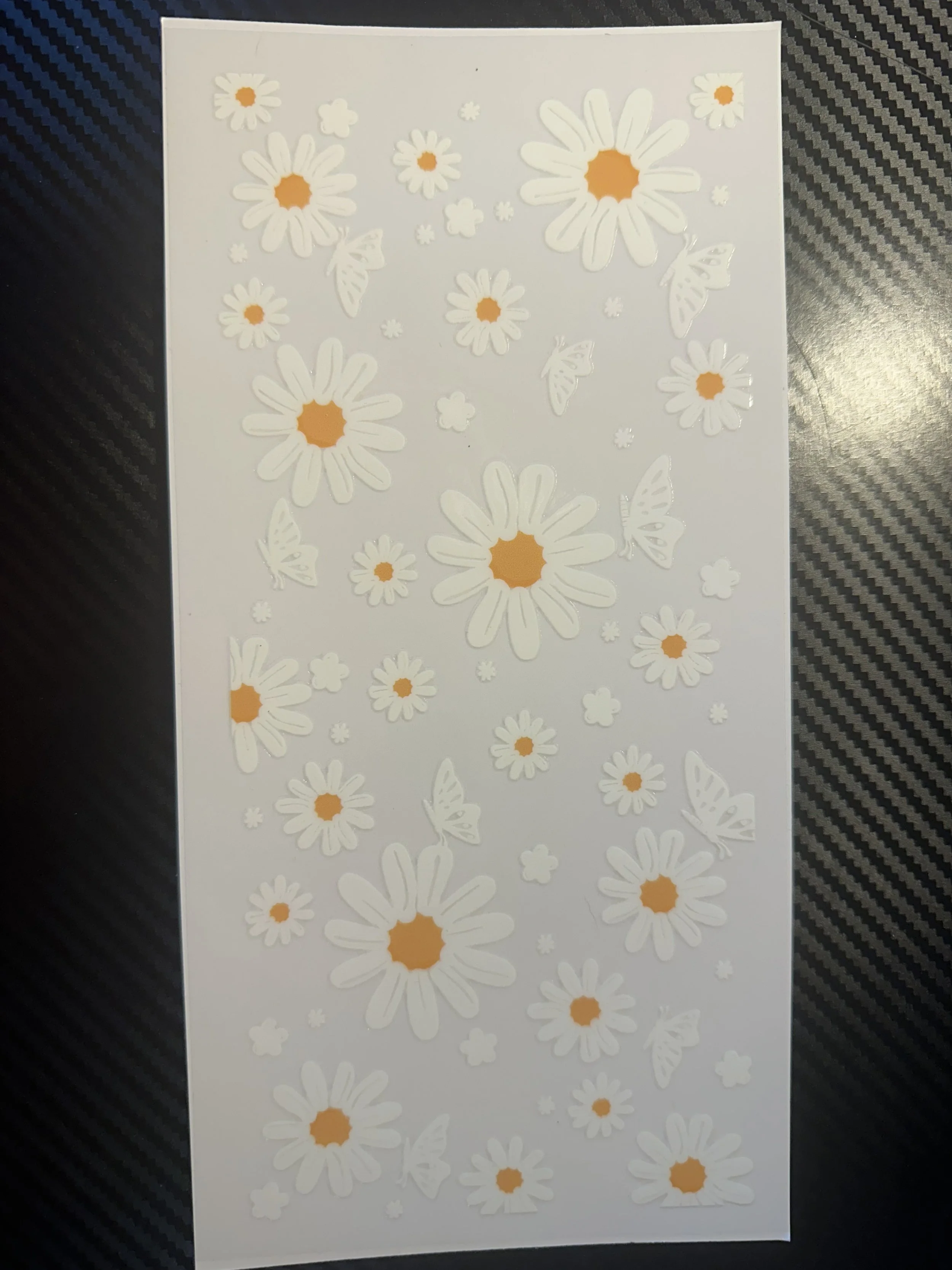 white flowers with butterflies