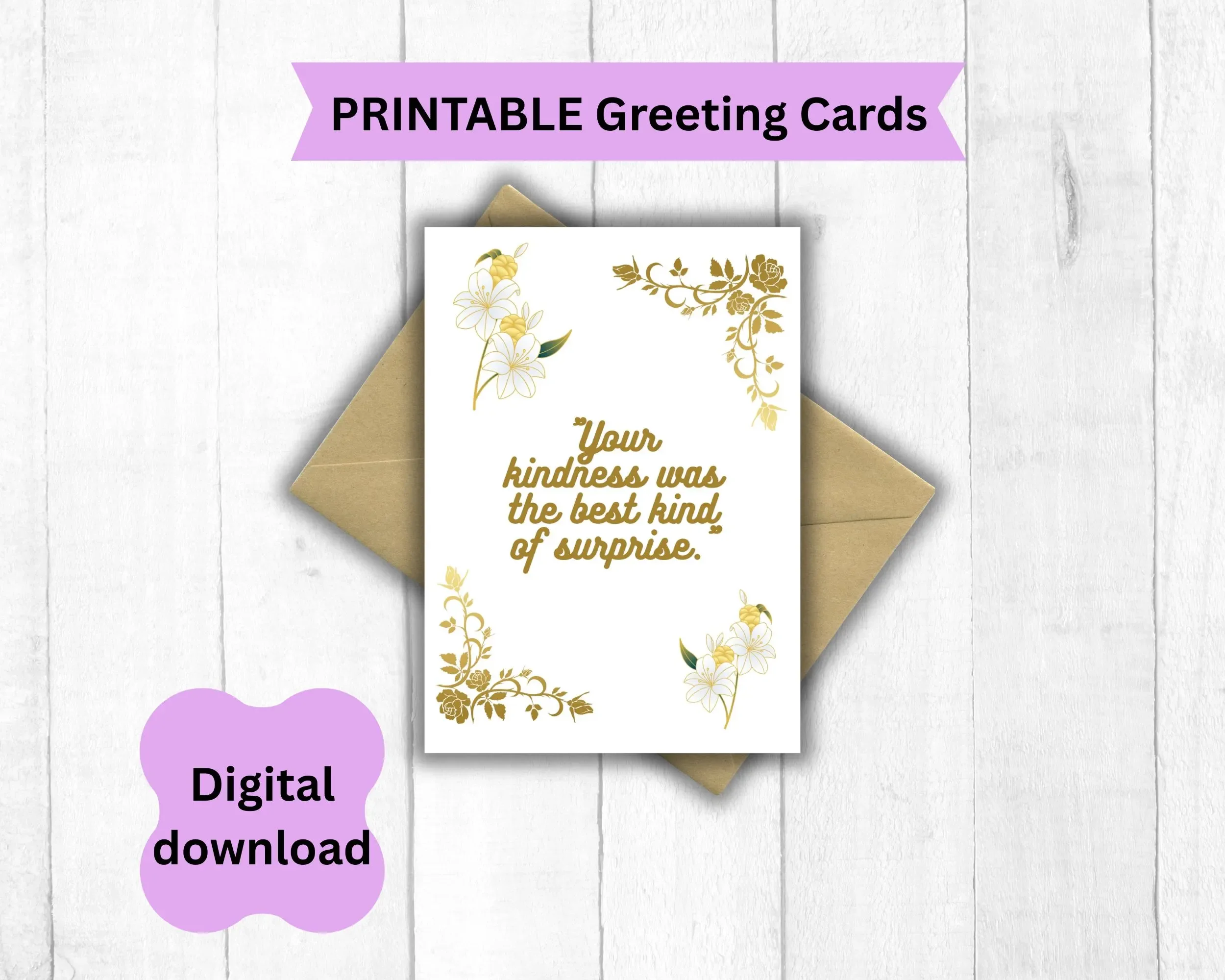 Elegant Floral Greeting Card