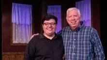 Garth with conductor Juliano Aniceto. July 31, 2022.