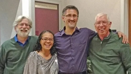 Garth with composer/guitarist Ron Pearl, guitarist Kathryn Murray and guitarist Troy King.
