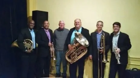 Garth Baxter with the Lyric Brass Quintet, November 13, 2015, An die Musik, Baltimore, MD.