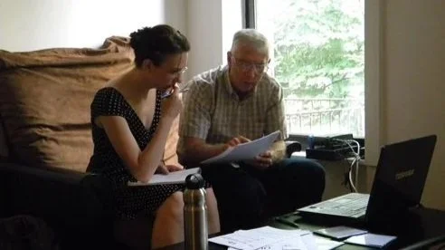 With Lisa Van Auken (working on Lily in New York).