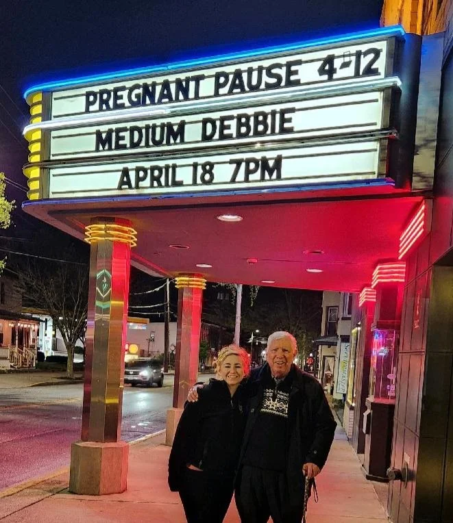 With librettist (and soprano) Alize Francheska Rozsnyai after the premiere of A Pregnant Pause, April 12, 2024