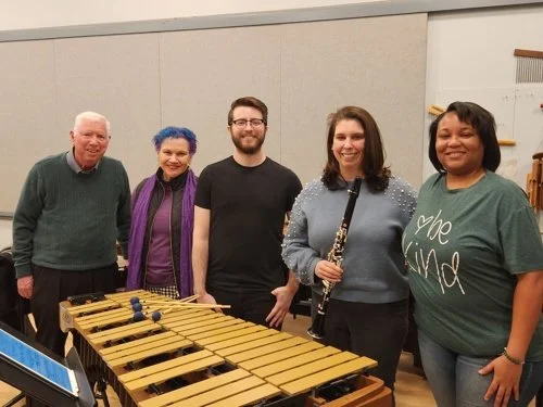 Garth, Christine Thomas, Sam Carullo, Jennifer Tscheilin and Miesha Lowery at Peabody on January 8th for the recording of Resting.