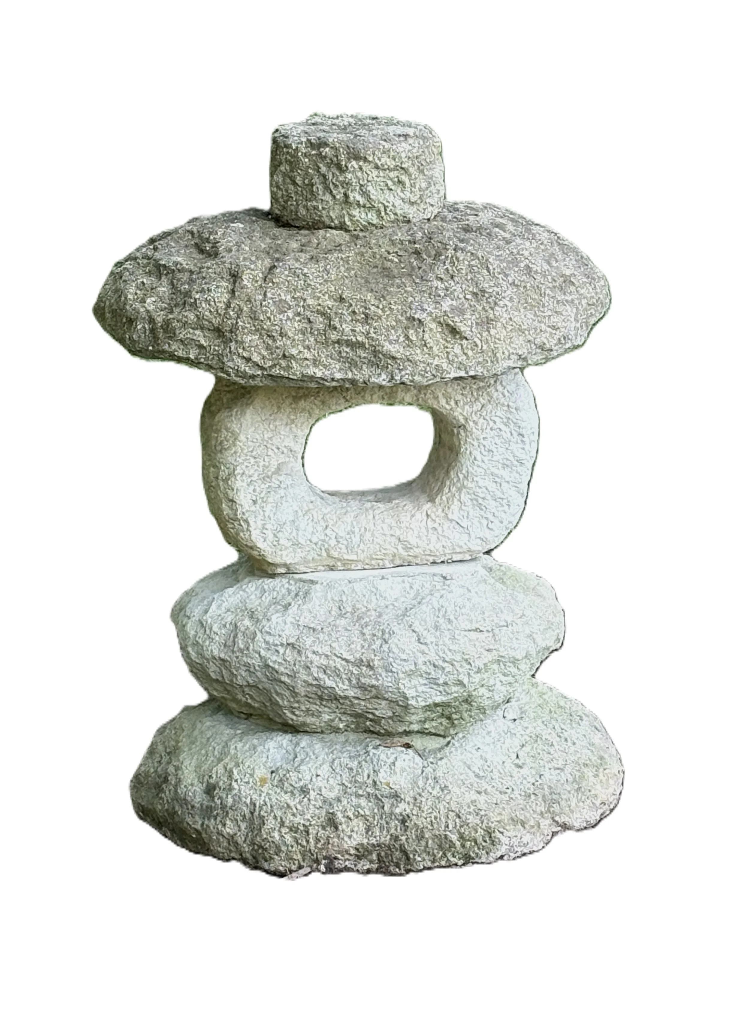 Mountain Spirit Wabi Sabi Concrete Garden Sculpture, 20th Century.