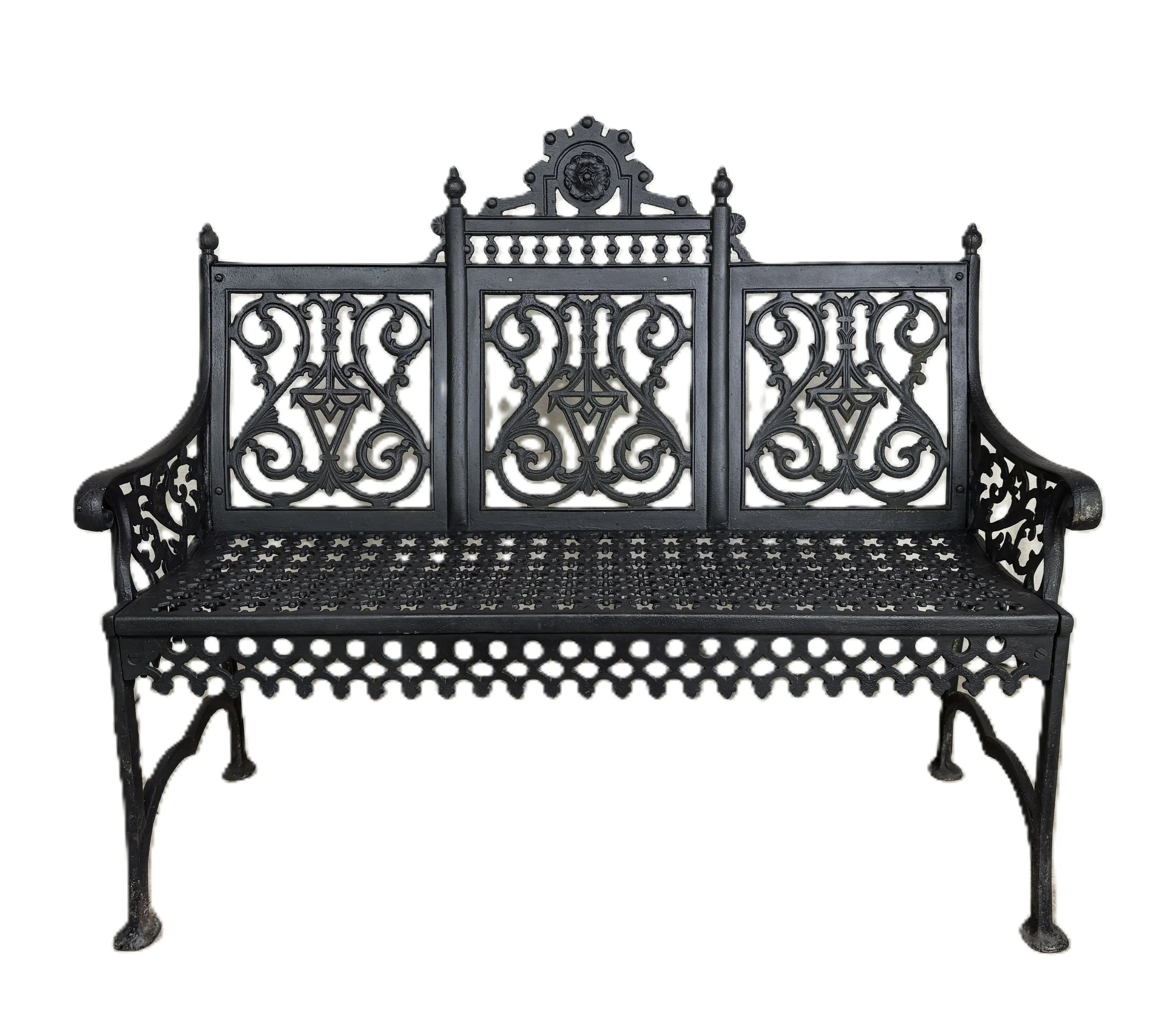 McLean Style Cast Iron Bench, 1910-1930