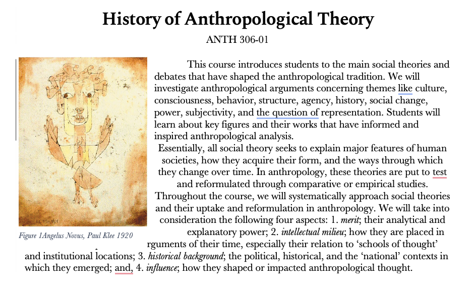 Syllabus screenshot