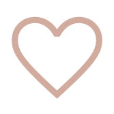 Outline of a heart with a pink border on a transparent background