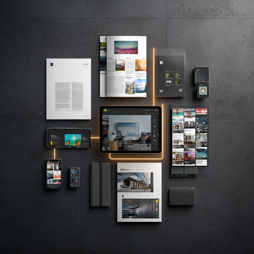 Build your authority with our Custom Brand Suite; you receive a complete messaging framework and high-volume imagery perfectly tailored to your brand identity.