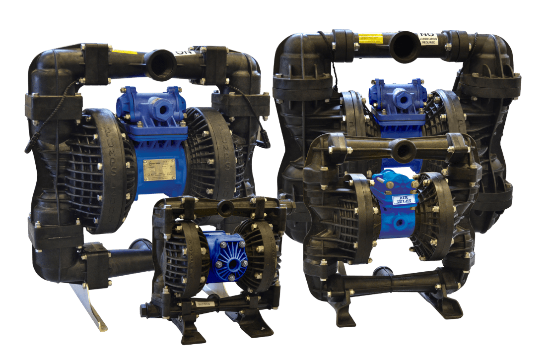 Pumps 2000 Ebony Series pneumatic diaphragm pumps
