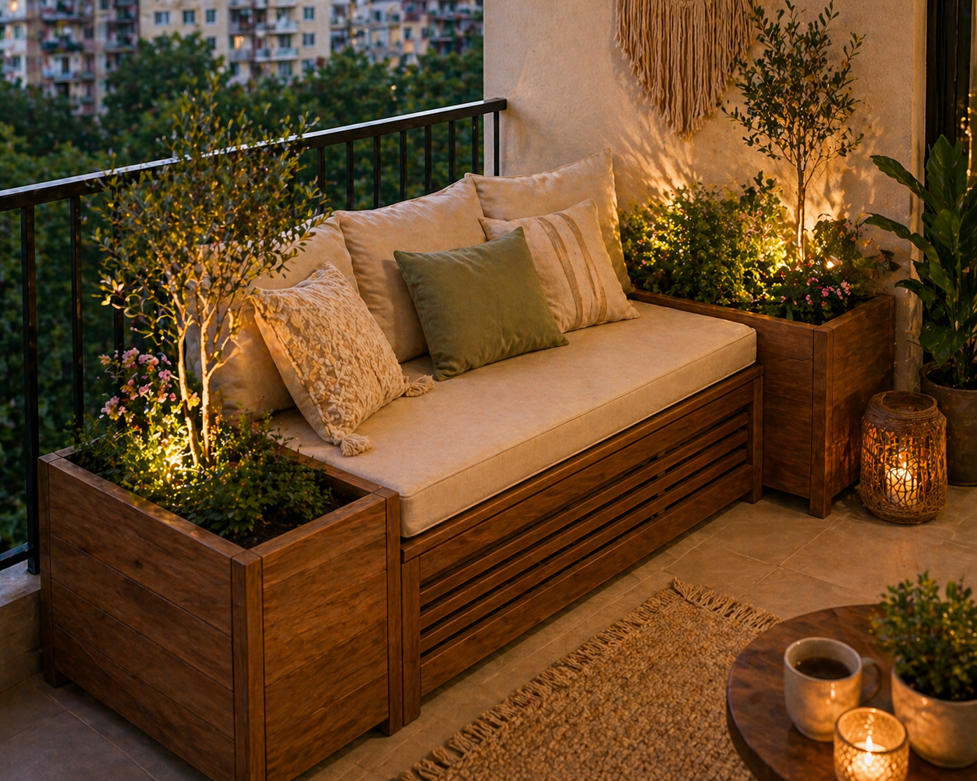 Bench and Planter Set