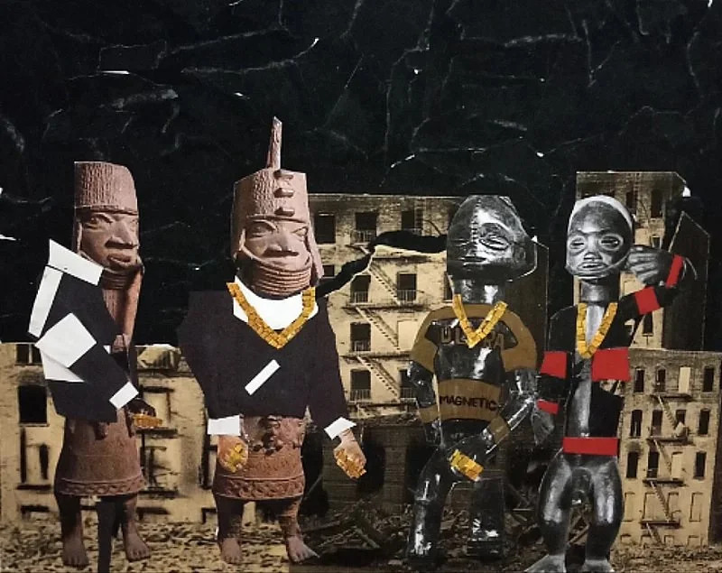Critical Beatdown.
Mixed media on canvas 36 x 48.

Whenever people ask me for my top 5 rap albums of all time, two choices are interchangeable depending on my mood, but 3 are firmly cemented. Eric B & Rakim's Paid in Full, P.E's Nation of fa Million,