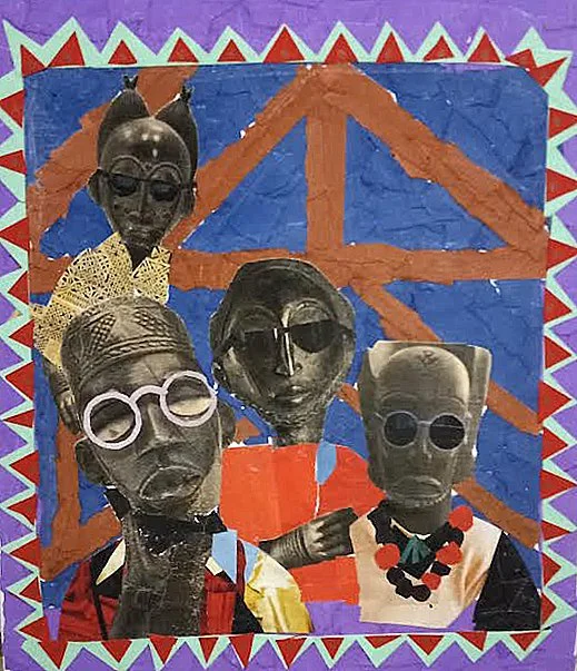 All For One.
Mixed media on canvas 36 x 48.
If the saying "everything comes full circle" is true, I can't wait for the cipher to be completed and return to the late '80s, early 90's Pro Black rap era. Albums like; Nation of a Million, Fear of a Black