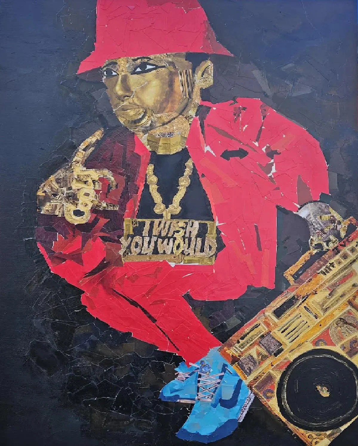 I Wish Ya Would.
Mixed media on canvas.

It's not uncommon for me to want to make a second project of a rapper I like, knowing I still have tons  of other rappers I eventually have to commenorate. But this is the first time I've been inspired to crea