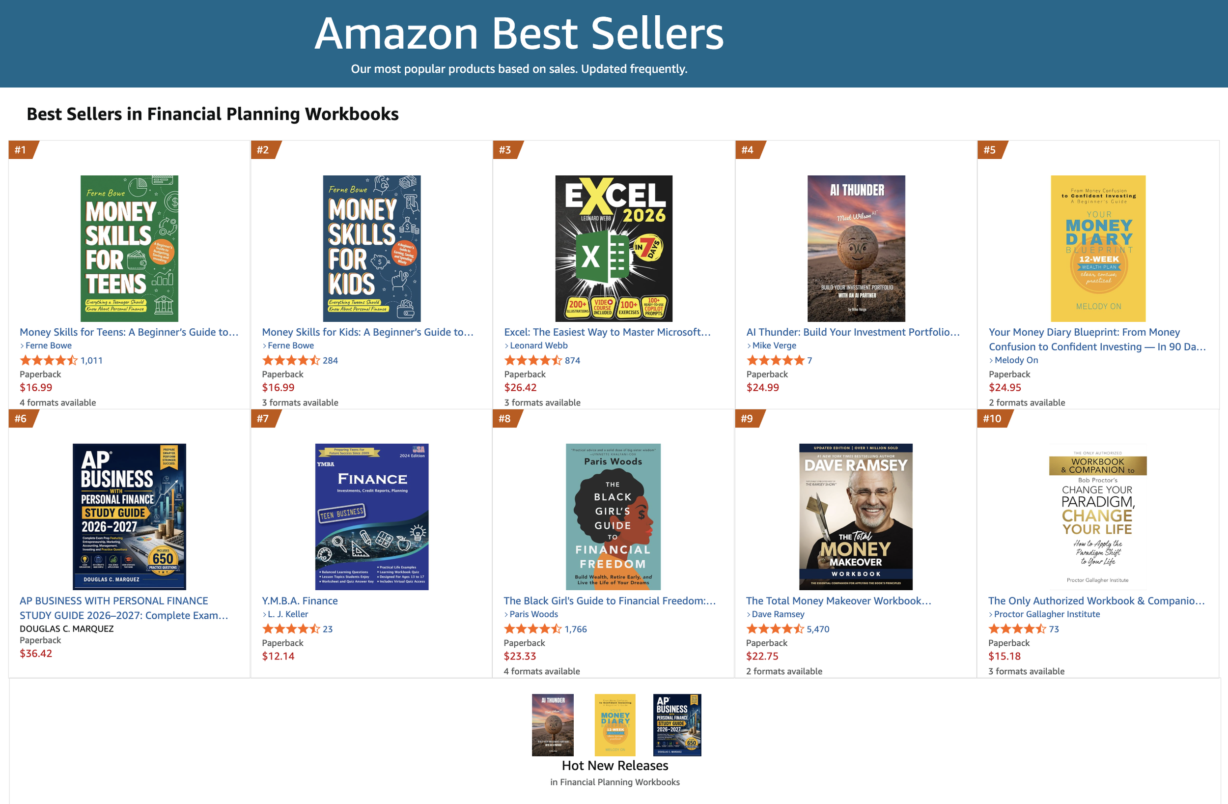 Your Money Diary Blueprint by Melody On — Amazon Best Seller (Top 5) in Financial Planning Workbooks, September 2026
