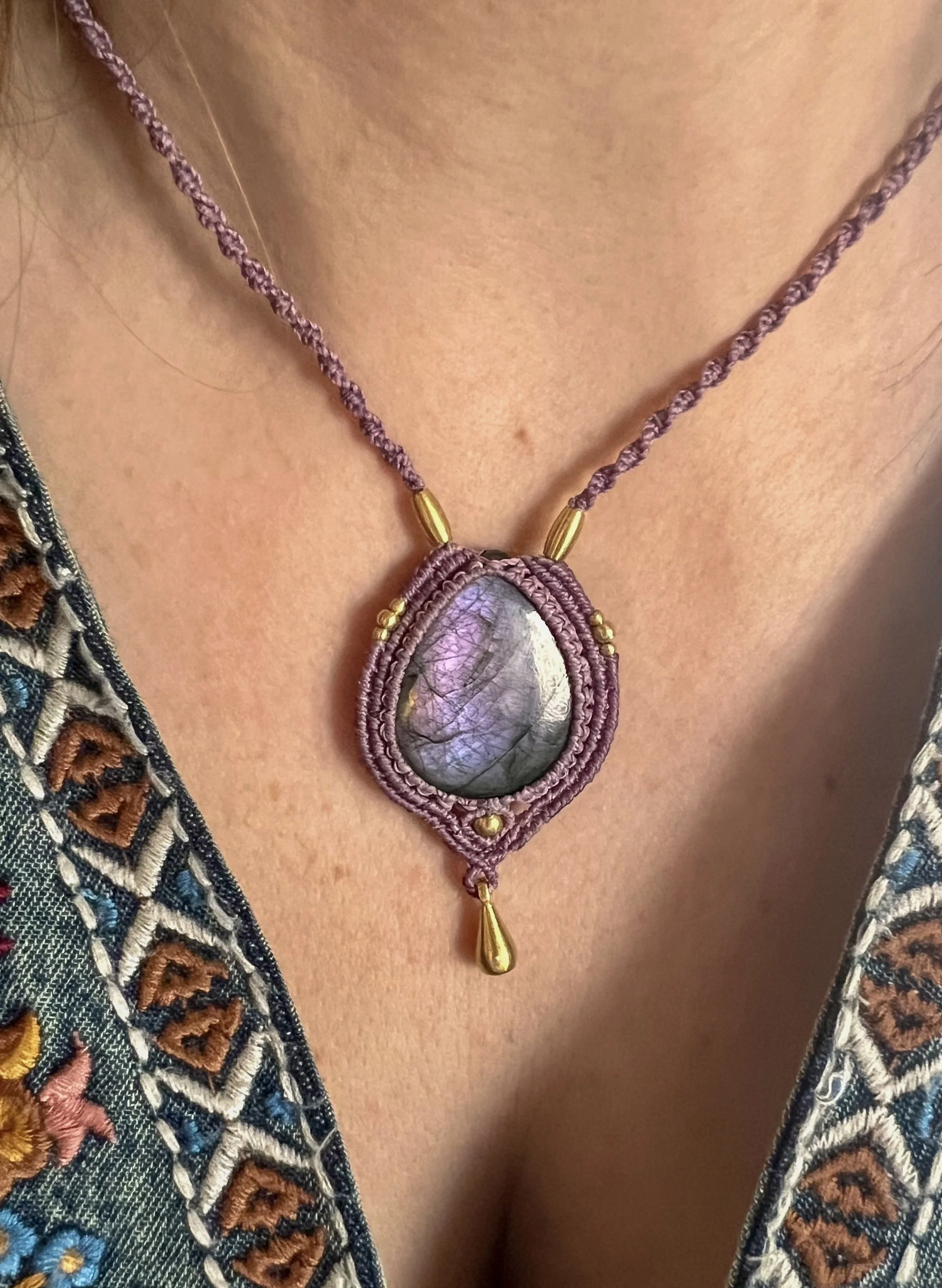 Violet Flame Labradorite Necklace