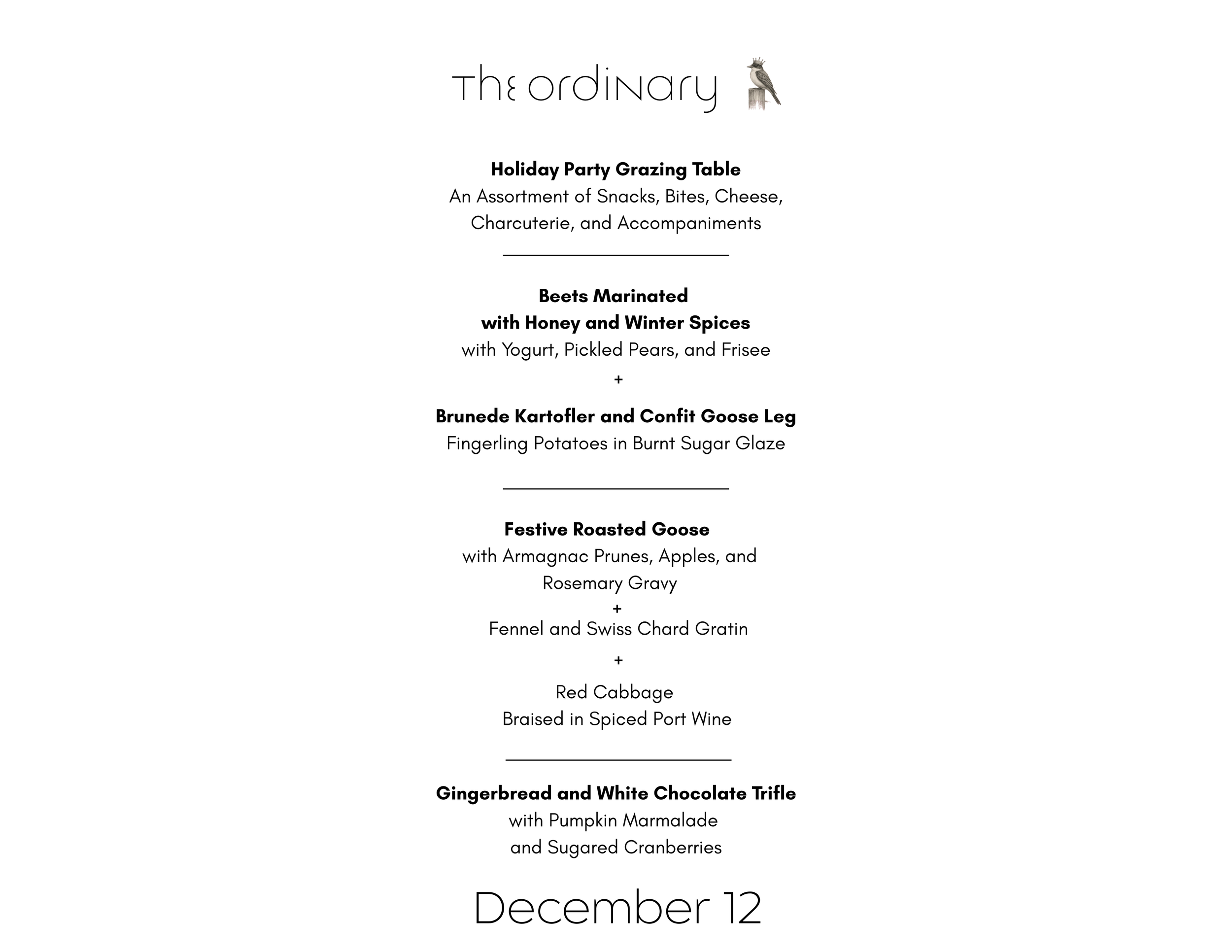 The Ordinary: Holiday Party, December 12