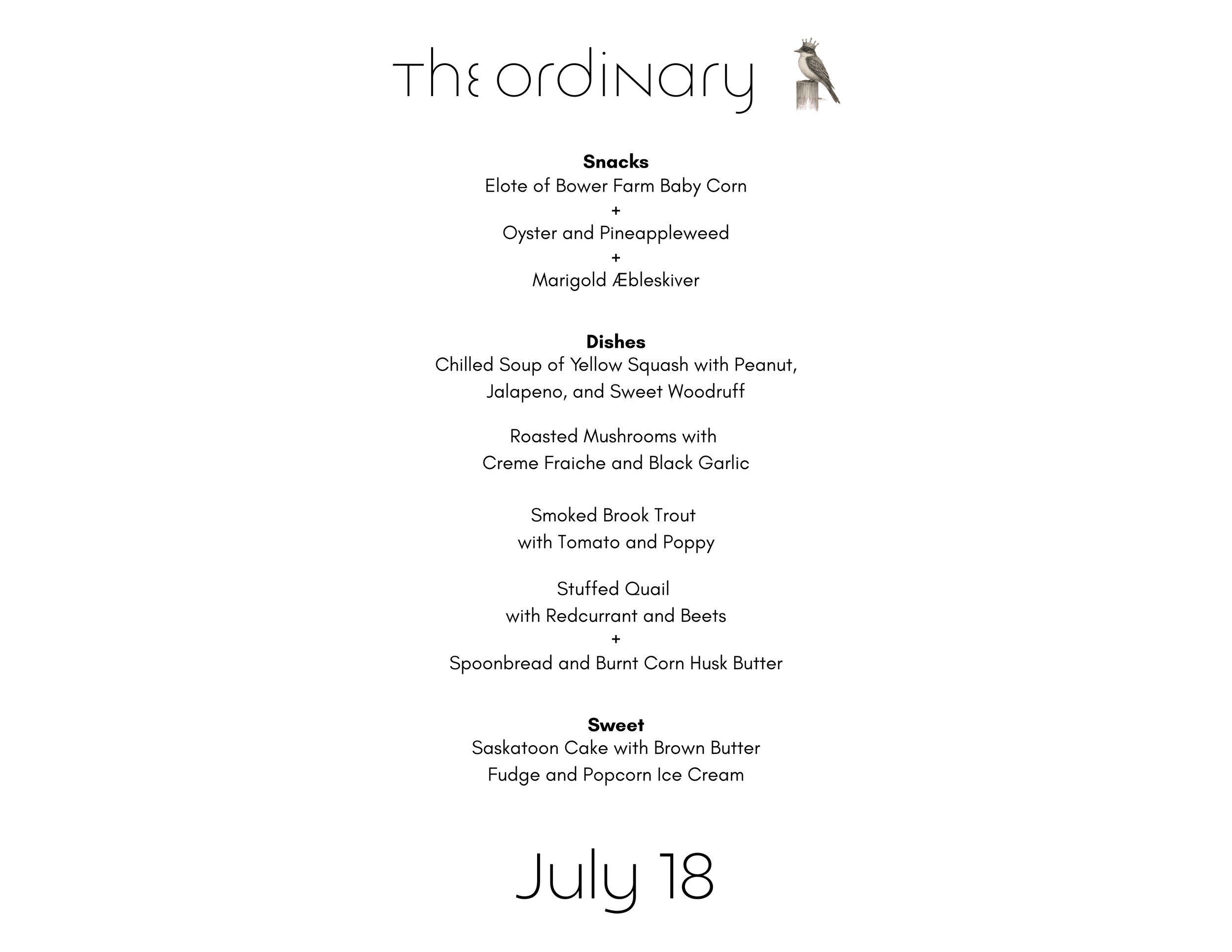 The Ordinary: July 18
