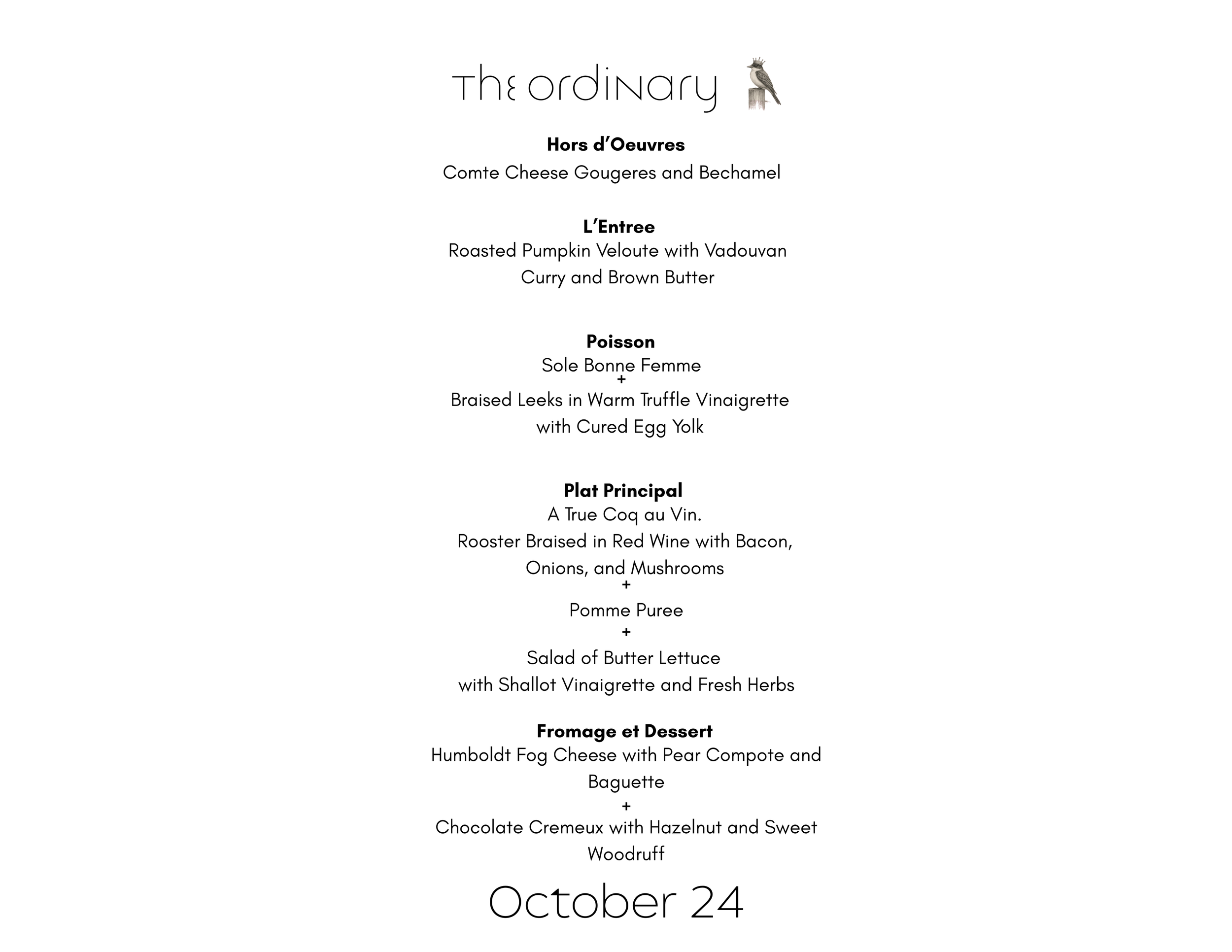 The Ordinary: October 24, 6pm