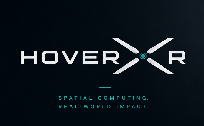 Hover X logo with the tagline "Spatial Computing. Real-World Impact."