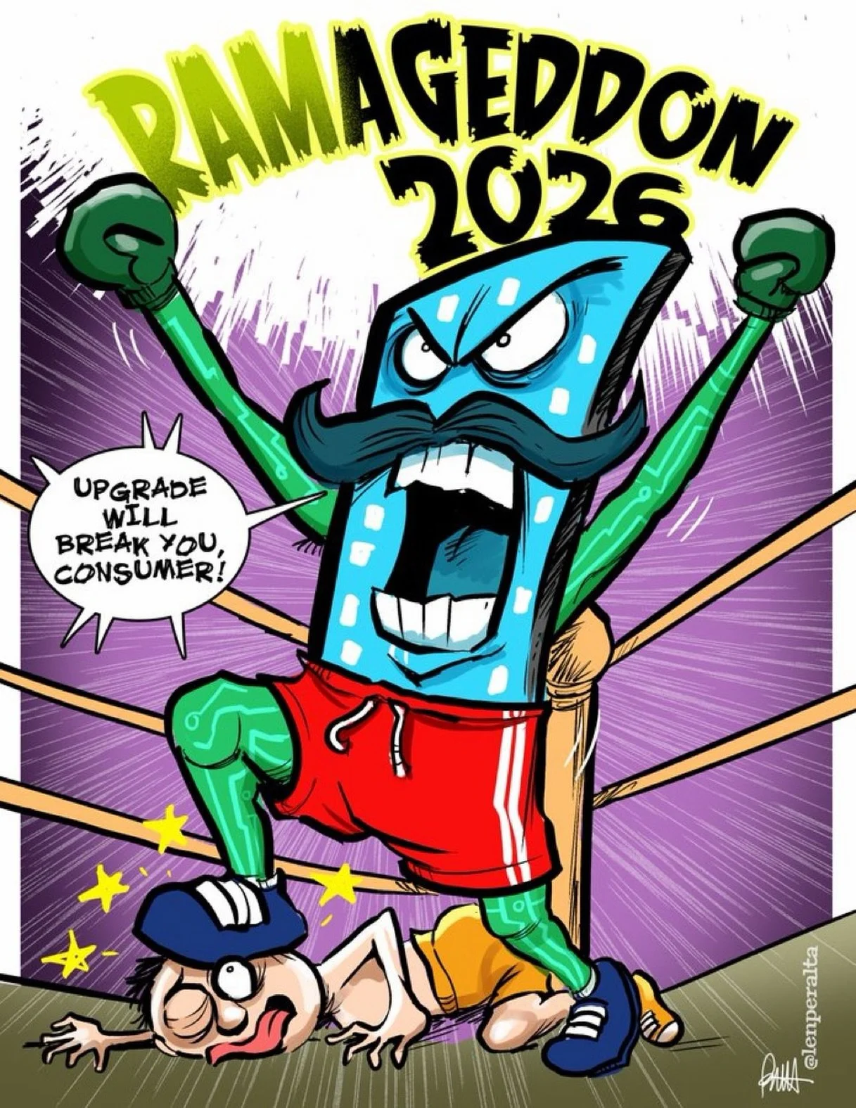 &ldquo;RAMageddon&rdquo; drawn for @dtnsshow #artprov Thursday. Get this right now @Patreon (patreon.com/len) or at my online store. Link in bio! cc: @acedtect @sarahlane @jollyrogee @patricknorton13 @robbdunewood