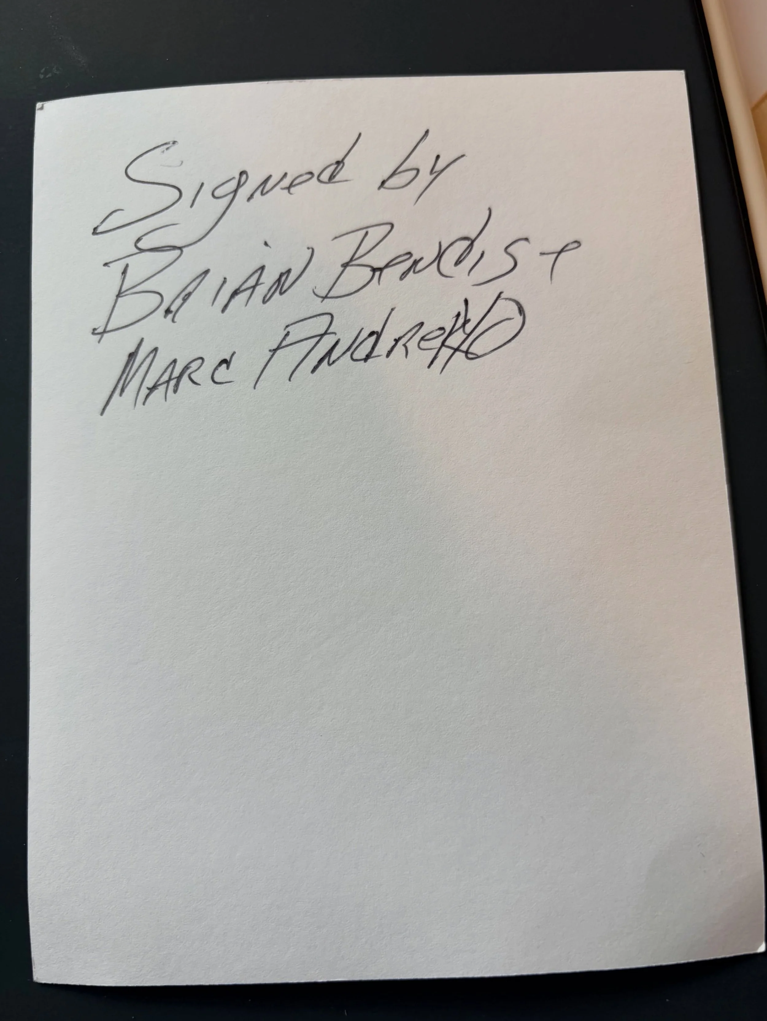 Hey @brianmbendis and @realmarcandreyko! I found your secret card signing @maltzmuseum! @siegelandshustersociety. What do I win? 😀