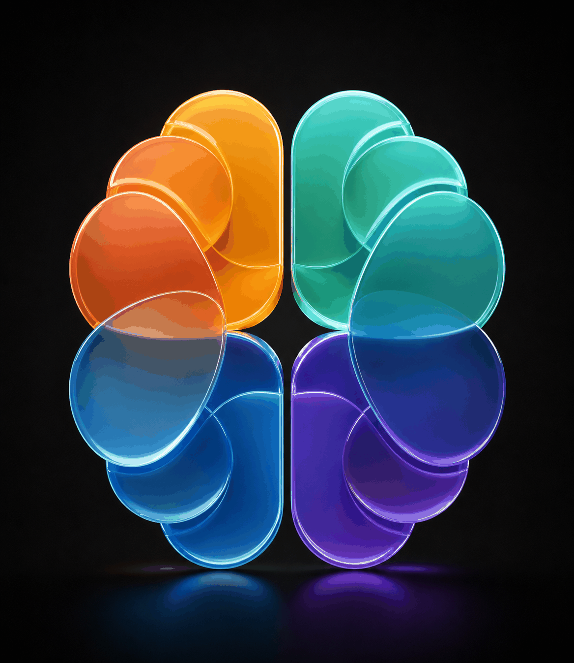 Final brain-inspired logo mark for Lucid NeuroHealth, designed by Inflow Designs