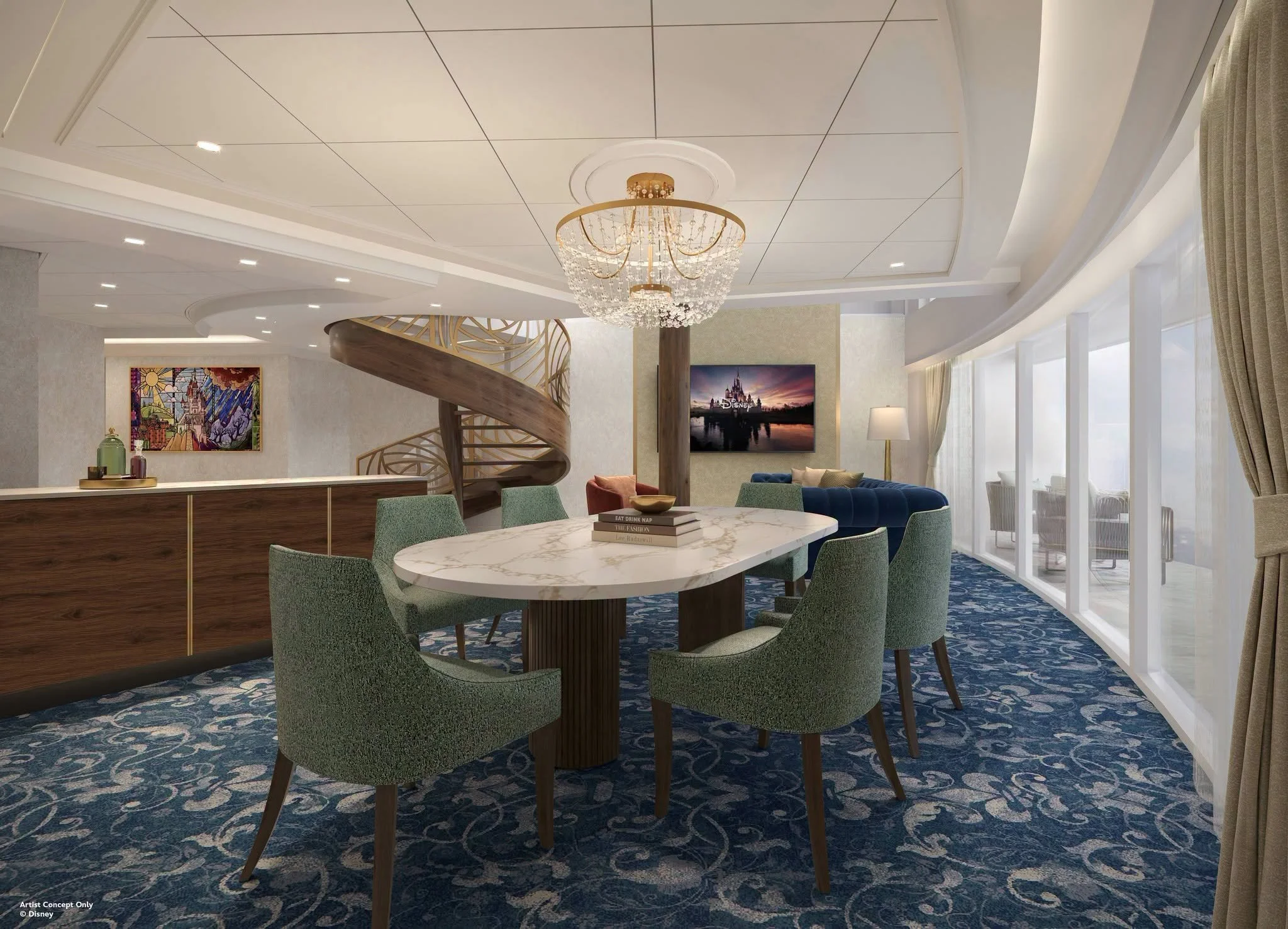 A rendering of the Believe Tower Suite
