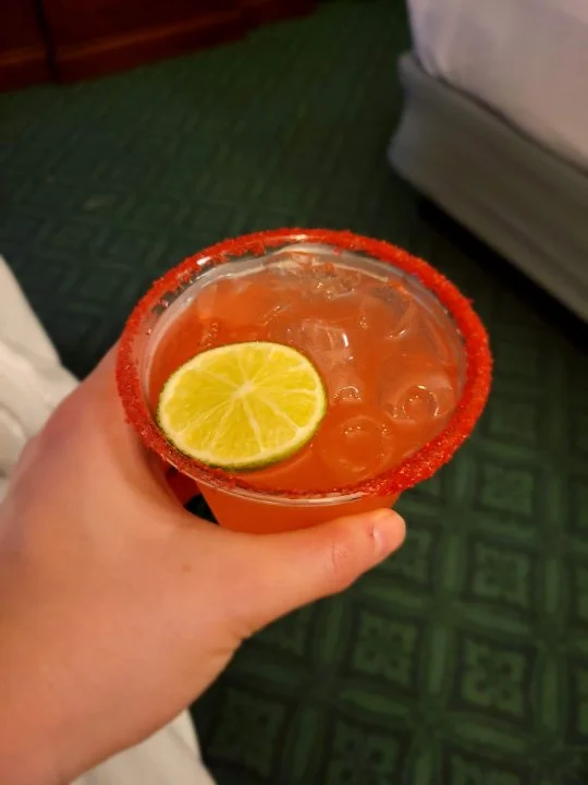Enjoying a Margarita at Disney's Boardwalk Inn