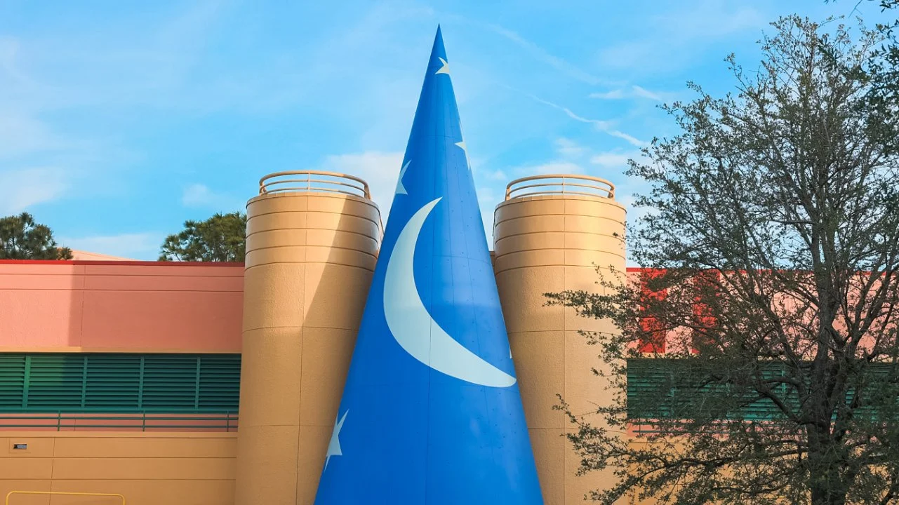 The Sorceror's hat at the new Disney's Animation Courtyard