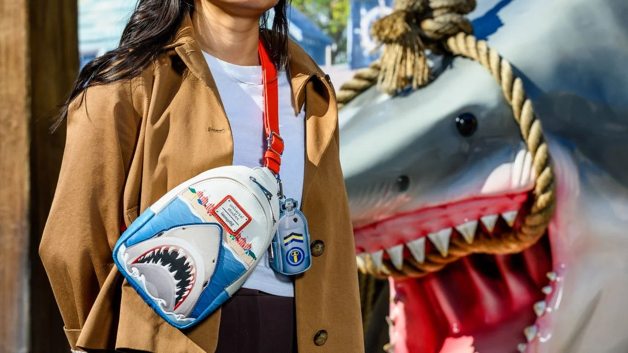 The brand new Jaws Loungefly available at Universal Studios
