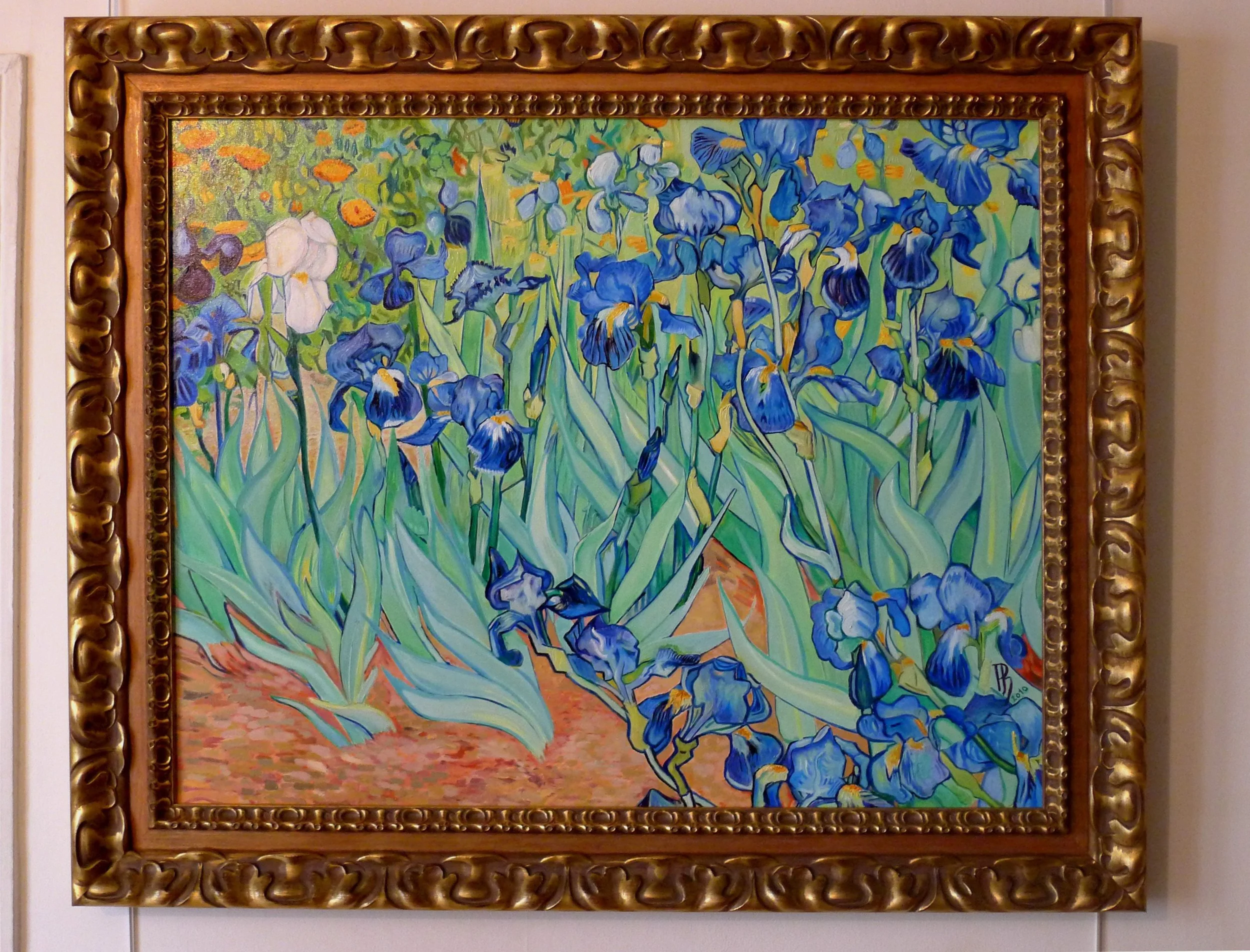 5  - Iris façon Van Gogh encadre_2 mega.JPG