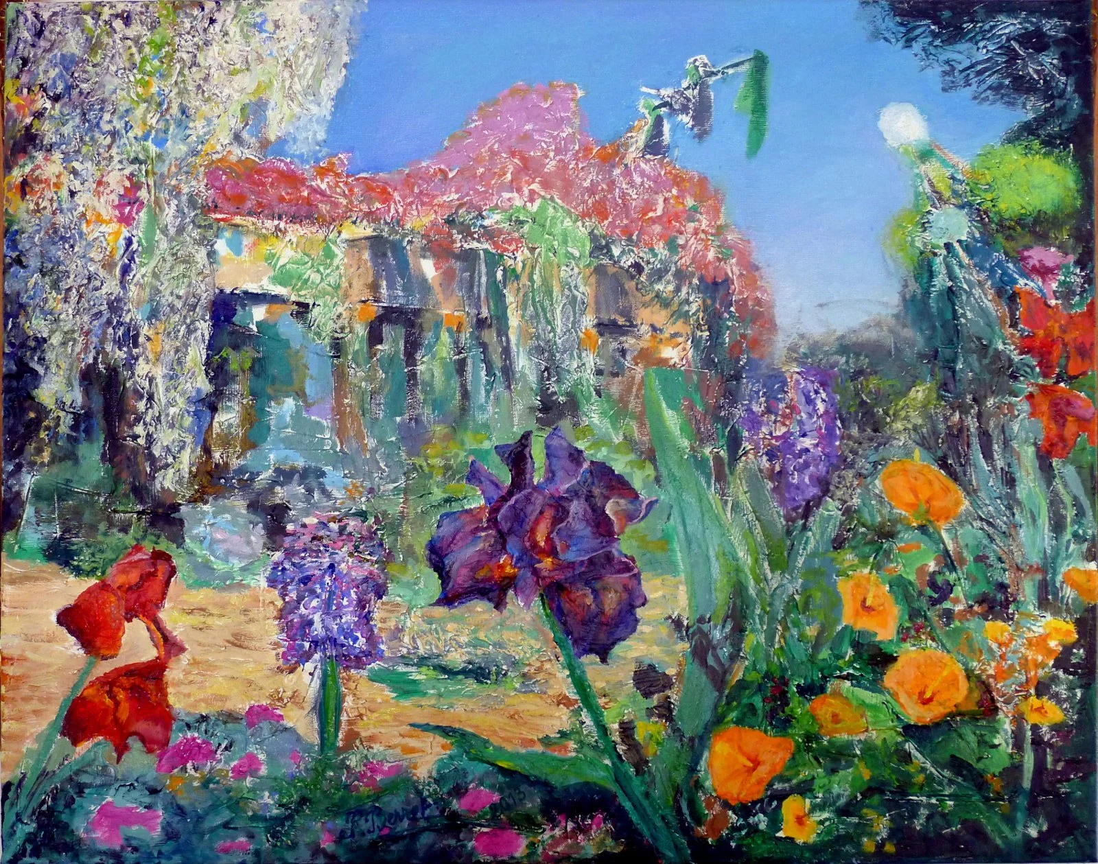 Jardin aux iris