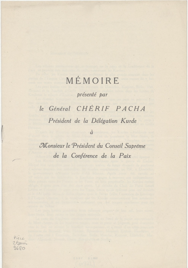 Cherif Pacha Jwamer B. Mustafa